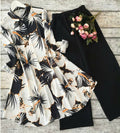 Pastel Black Bloom Co-Ord Set